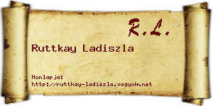 Ruttkay Ladiszla névjegykártya